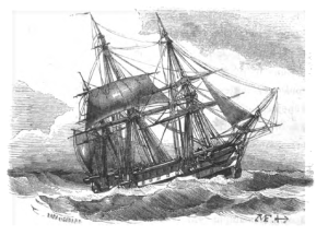 ship in a storm