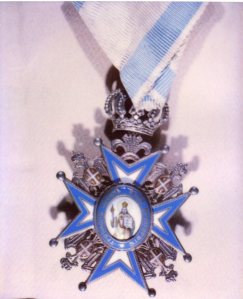 Medal awarded to Annie Laurie Williams by King Peter of Serbia.